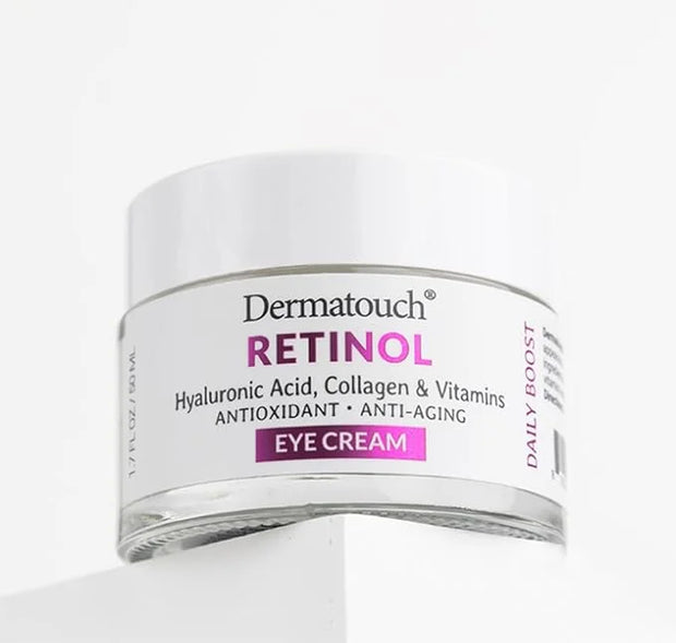 DERMATOUCH Retinol Eye Cream, 1.75 oz - Hyaluronic Acid, Peptides & Vitamins - Made in America - Product Image