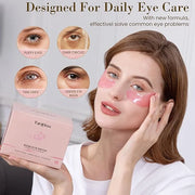 32 Pairs Pink Under Eye Patches, Rose Cooling Hydrating Eye Mask for Dark Circles Puffiness Puffy Eyes, Anti Wrinkle Colla...