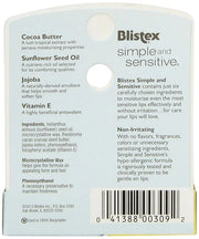 Blistex Moisturizers, Simple and Sensitive, Unflavored, Oz