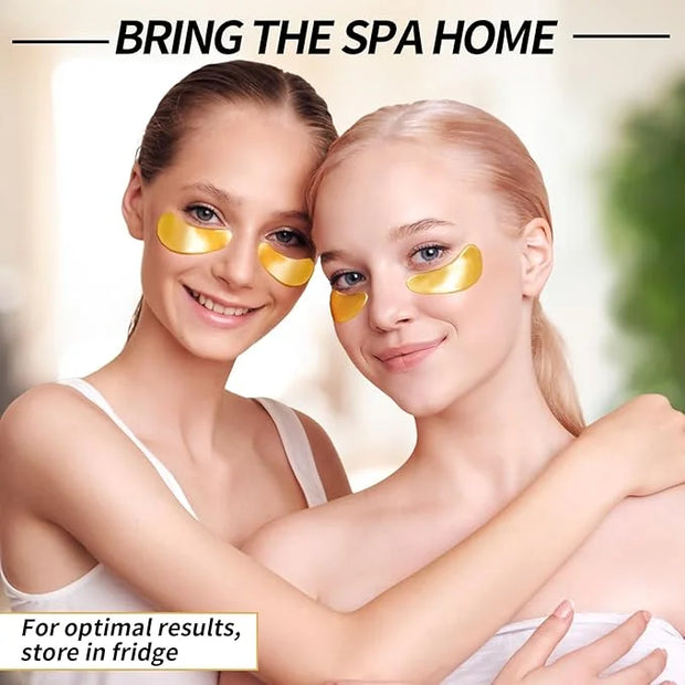 Under Eye Patches, Dermatology Golden Eye Mask with Amino Acid & Collagen, Cooling Eye Care for Wrinkles, Puffy Eyes & Dar...