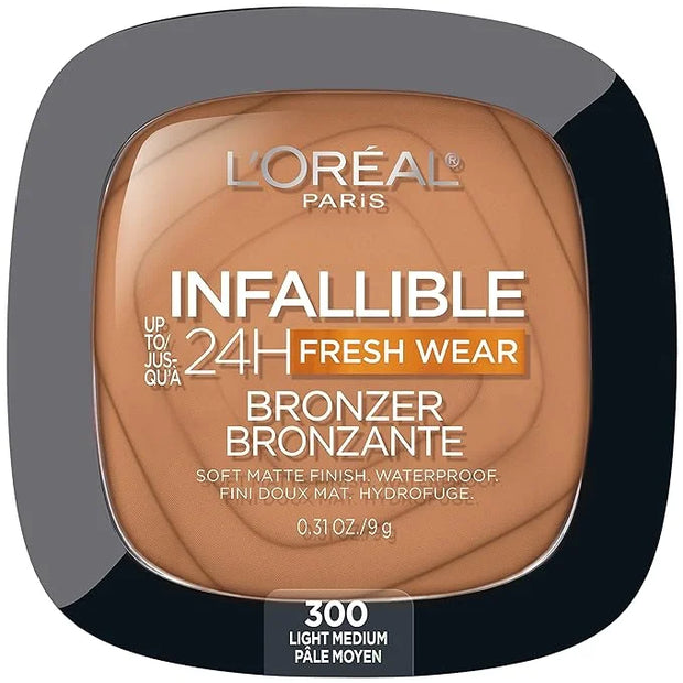 L'Oreal Paris Infallible Up to 24H Fresh Wear Soft Matte Longwear Bronzer. Waterproof, heatproof, Transfer, humidity and s...