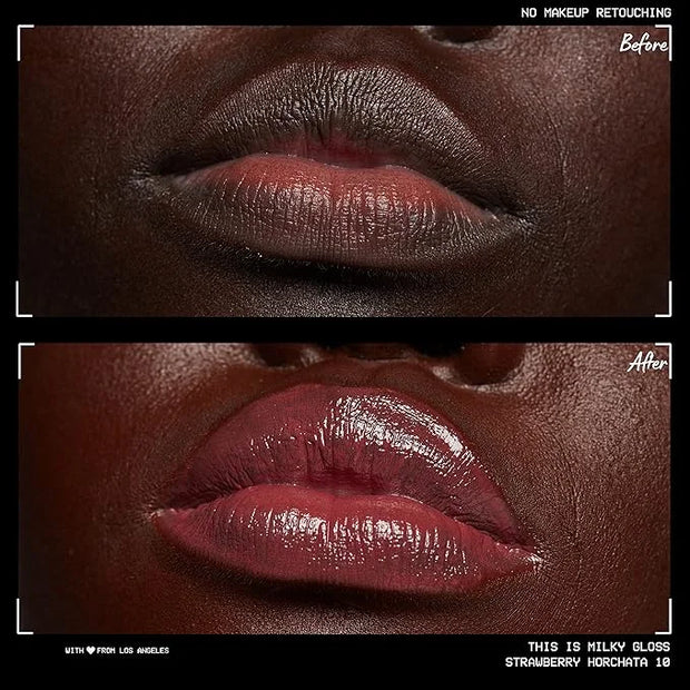 NYX PROFESSIONAL MAKEUP This Is Milky Gloss, Lip Gloss with 12 Hour Hydration, Vegan - Strawberry Horchata (Mauve Pink) - ...