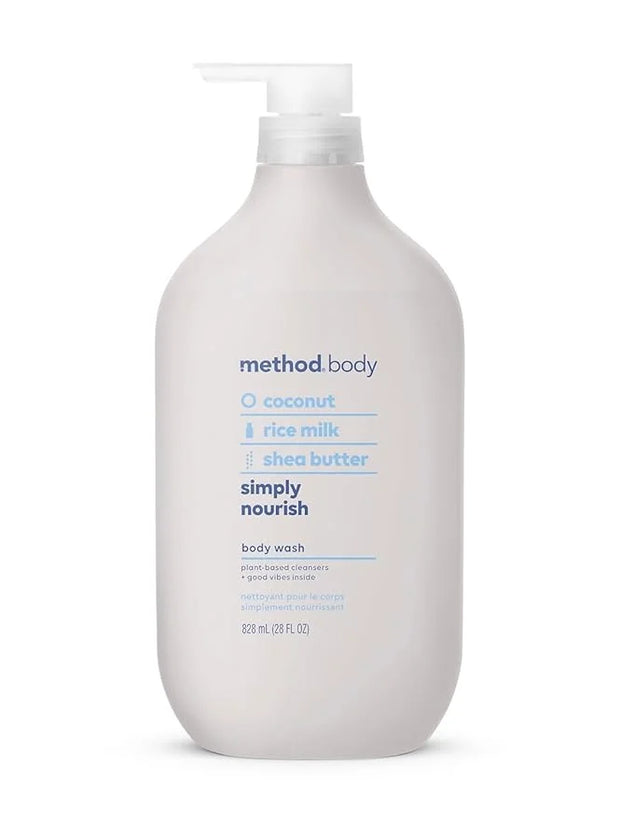 Method Body Wash, Simply Nourish, Paraben and Phthalate Free, Biodegradable Formula, 28 oz (Pack of 1) - Product Image