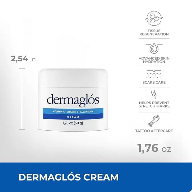 Dermaglos | Hydration And Regeneration pack, Cream Moisturizer 1.76 oz + Emulsion Advanced 13.52 Fl Oz, Vitamin A + Vitami...