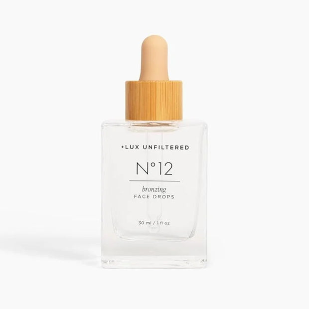 '+ Lux Unfiltered N°12 Bronzing Face Drops in Fragrance Free, Self Tanning Face Drops, Hyaluronic Acid, Vitamin E, Passion...