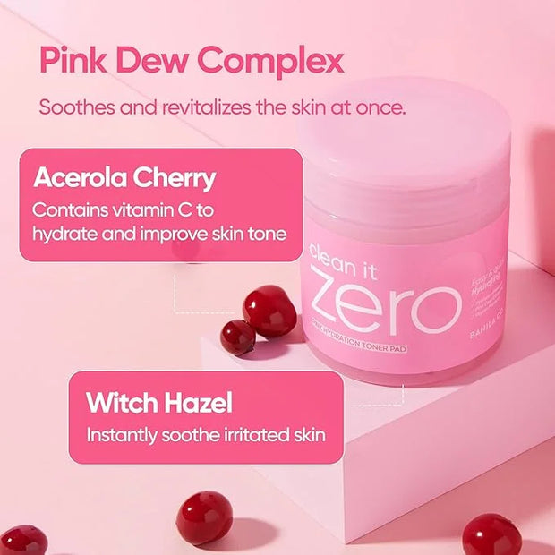 BANILA CO Clean It Zero 3-Step Skincare Set | Original Cleansing Balm 180ml + Foam Cleanser 150ml + Pink Hydration Toner P...