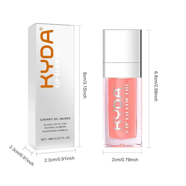 KYDA 2 Colors Hydrating Lip Glow Oil,Moisturizing Lip Hydrating