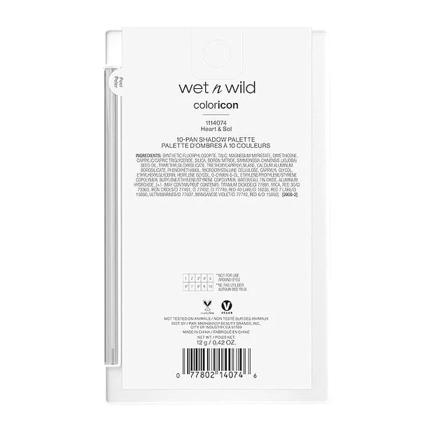 wet n wild Color Icon 10-Pan Eyeshadow Makeup Palette, Long Lasting, Shimmer, Metallic, Glittery, Matte, Rich Smooth Pigme...