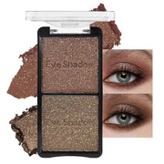 Double color eye shadow, Eyeshadows Creamy, high pigment eye makeup palette, matte shimmer metal eye shadow powder, Blenda...