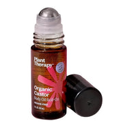 Plant Therapy Organic Castor Oil Roll On 30 mL (1 oz) Convenient Mess-Free Body Oil Roll-on for Easy Application, Cold-Pre...