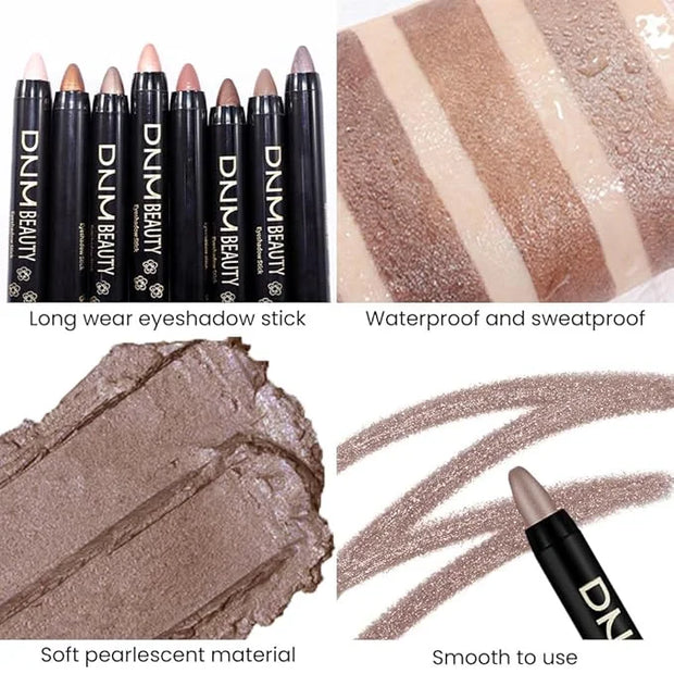 evpct 2Pcs Cream Eye Shadow Brightener Sticks Set for Eyes, Caramel Matte Pencil Eye shadow Applicator Stick Pen Palette M...