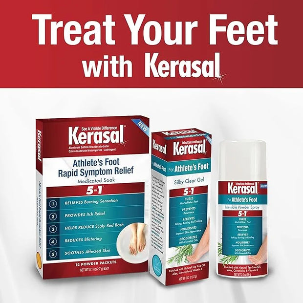 Kerasal 5-In-1 Athlete's Foot Invisible Powder Spray, Athlete's Foot Spray, 2 oz - Product Image