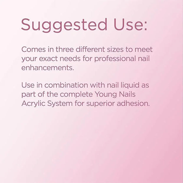 Young Nails Acrylic Cover Powder - Self-Leveling Acrylic Nail Powder, Clear Nude Pink White Acrylic Powder for Nail Extens...