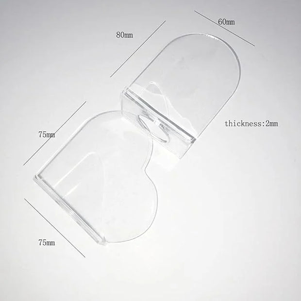 1 Pack Transparent Acrylic Nail Art Hand-held Palette