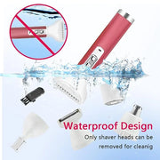 Electric Razor for Women,5 in 1 Womens Shaver Electric Bikini Trimmer Pubic Hair Removal Wet & Dry Painless Shaver for Leg...