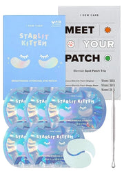 I DEW CARE Skin Care Set - Starlit Kitten & Meet Your Patch & Proper Popper | Eye Patches, Variety Pimple, Glass Skin, Hyd...