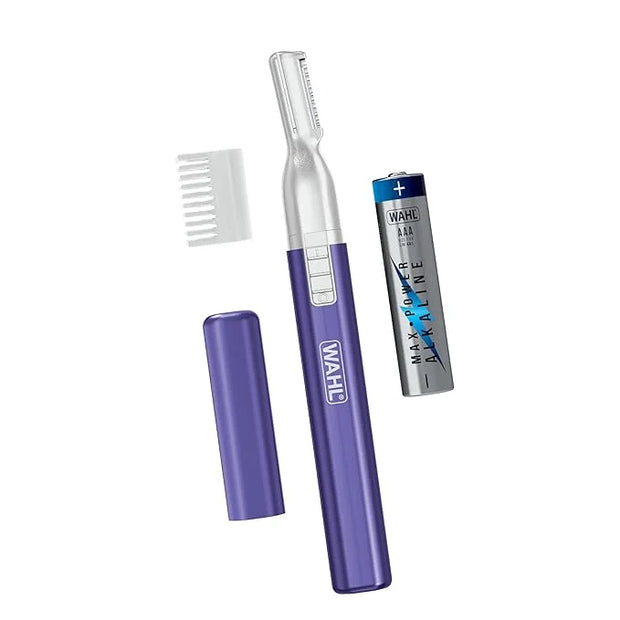 Wahl Clean & Confident Female Battery Pen Trimmer with Rinseable Blades for Eyebrows, Facial Hair, & Light Grooming- Hygie...