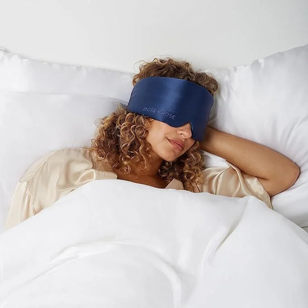Dore & Rose Deep Sleep Mask Light Blocking, 23 Momme Mulberry Silk Eye Mask, Ultra Soft, Adjustable - Travel Sleeping Mask...