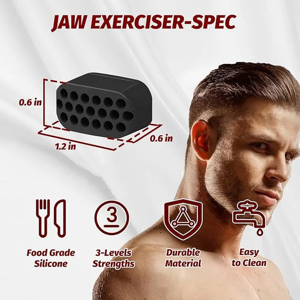 Jaw Exerciser for Men 3 Resistance Levels Jawline 6 Pcs - Product Image