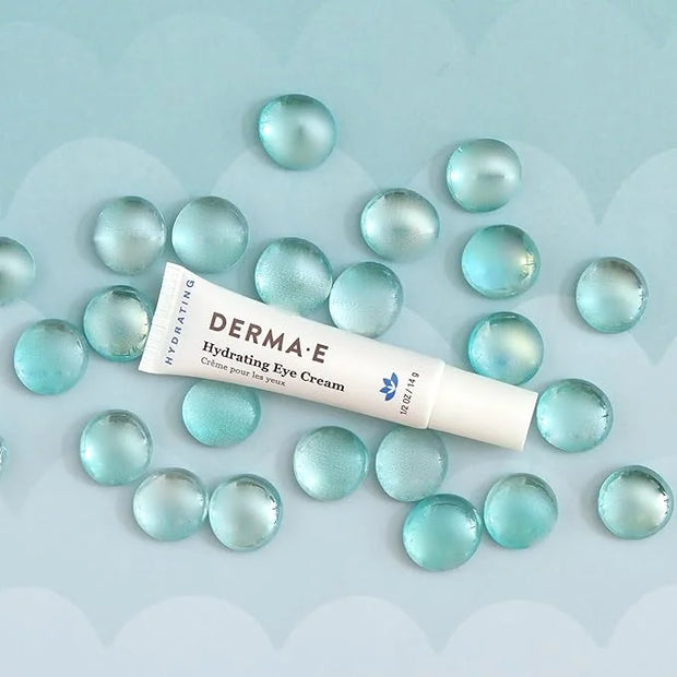 Derma E Hydrating Eye Cream – Firming and Lifting Hyaluronic Acid Treatment - Under Eye and Upper Eyelid Cream Reduces Puf...
