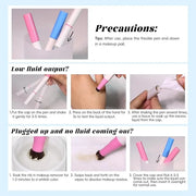 Freckle Blush Pen, 2in1 Dark Brown Faux Freckle Stamp Pen Coral Orange Liquid Blush for Natural Summer Sunkissed Makeup, L...