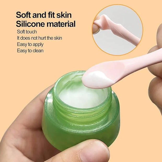 Eye Cream Spatula, Cosmetic Spoon Mini Makeup Spatula Spoon Beauty Scoop Eye Massage Wand Stick Professional Silicone Face...