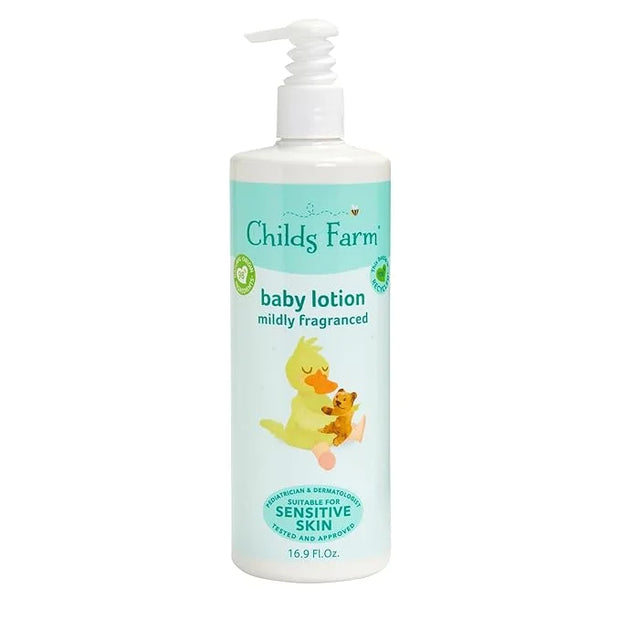 Childs Farm, Baby Lotion for Sensitive Skin, Moisturizer for Dry Skin, 16.9 oz, Lightly Fragranced, Vegan, Cruelty-Free - ...