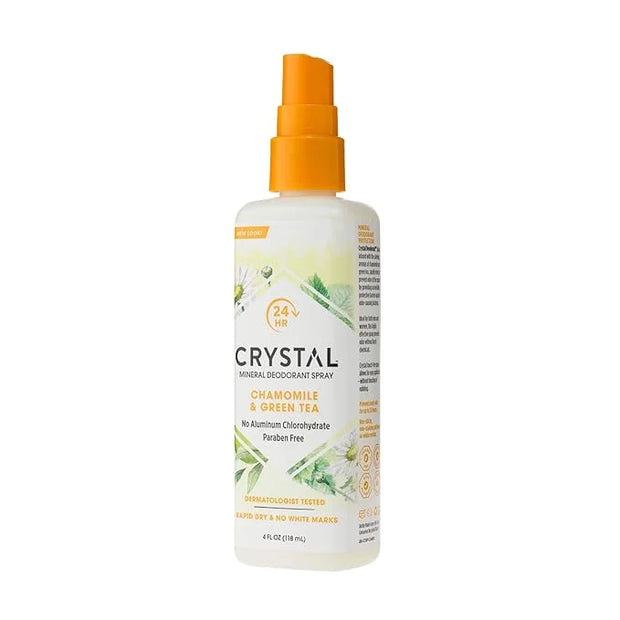 Crystal Essence Mineral Deodorant Spray, Chamomile & Green Tea 4 oz (Pack of 12) - Product Image