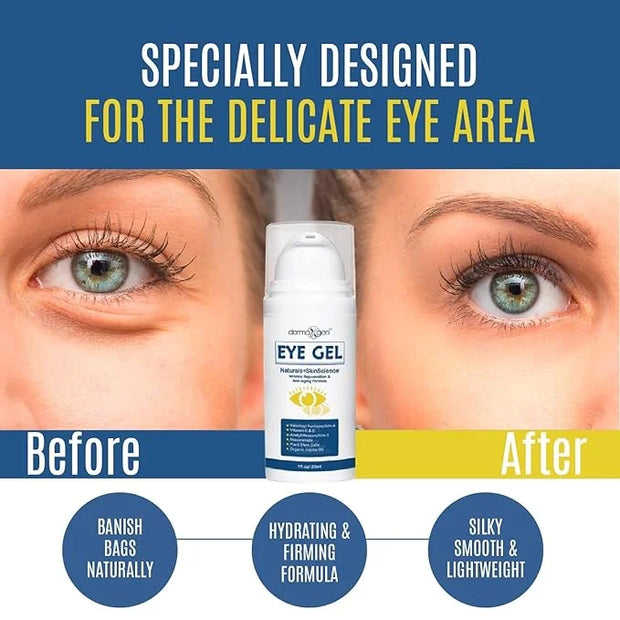 Turmeric + Vitamin C Eye Cream & Peptide Eye Gel – Hydrating & Soothing Formula for Under Eye Care, Puffiness & Fine Lines...