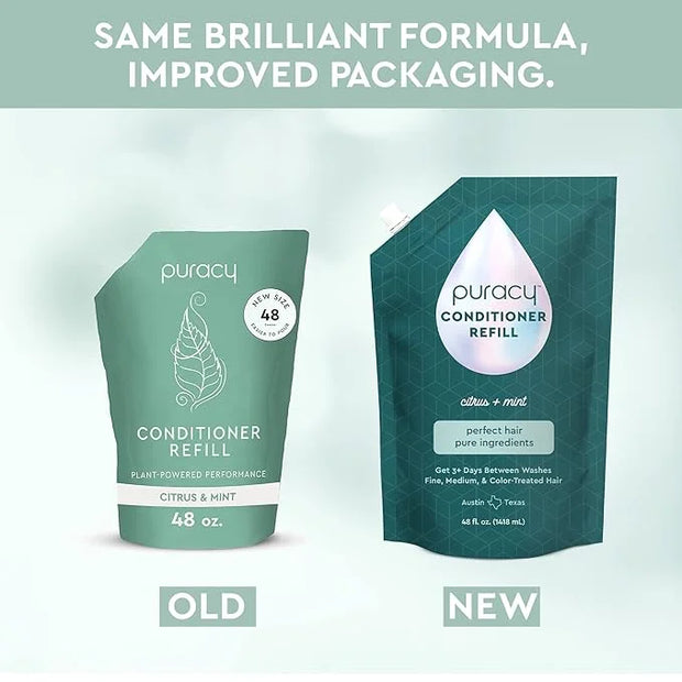 Puracy Conditioner for Fine, Medium, and Color-Treated Hair - Pure Ingredients for Cleaner, Silkier Hair Longer, 98.95% Na...