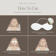 100pcs Disposable DIY Non-Woven Eye Mask Paper by Project E Beauty | DIY Cotton Eye Care Mask | for Skincare & Spa Salon U...