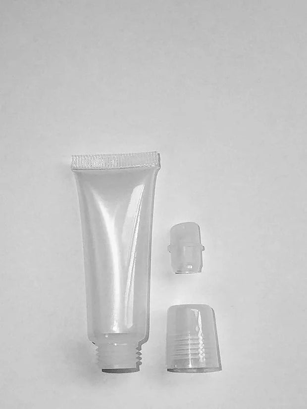 esowemsn 48pcs 8ml Refillable Clear Empty Lip Gloss Balm Containers Soft Tubes Balm Lip Gloss Bottle Cosmetic Containers M...