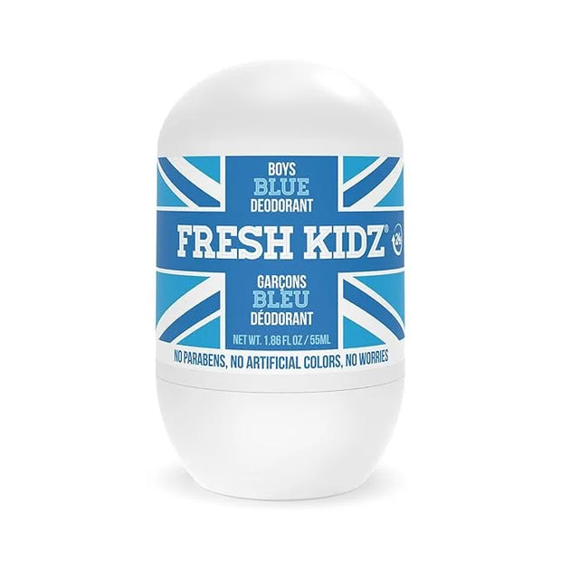 Fresh Kidz Roll On Deodorant for Kids and Teens - Baking Soda and Aluminum-free 24 Hour Protection for Sensitive Skin - Bo...