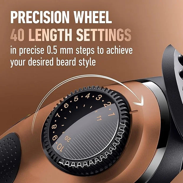 King C. Gillette Beard Trimmer PRO, 40 Length Settings, Cordless Design, Holiday Gifts for Men, 1 Trimmer, 1 Brush, 2 Comb...
