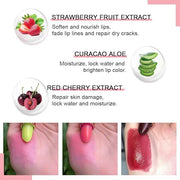 evpct 3Pcs Magic Color Changing Lipstick Long Lasting Waterproof 24 Hours Original for Women, Aloe Vera Strawberry Black R...