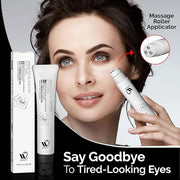 Eye Cream with Metal Roller | Anti-Aging Eye Treatment for Dark Circles, Puffiness & Wrinkles | Hyaluronic Acid, Retinol &...