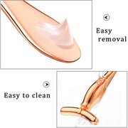 Pimoys 2 Pcs Metal Eye Cream Applicator Face Roller Massager Tool,Eye Massage Wand Stick Women for Facial Massager for Red...