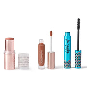 Josie Maran 3-Piece Color Makeup Kit - Argan Oil-Based Makeup Balm for Lips, Cheeks and Eyes, Hyaluronic Acid Lip Plumper ...