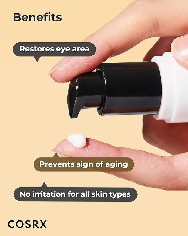 COSRX Snail Mucin Peptide Under Eye Cream, 0.84 fl oz, 73.7% Snail Mucin and Niacinamide, Eye Care, Eye Cream Anti Aging, ...