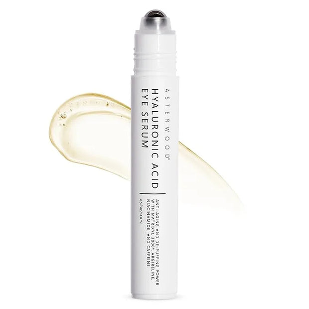 Asterwood Hyaluronic Acid Eye Serum - Reduces Undereye Bags, Wrinkles, Dark Circles, Fine Lines, & Crow's Feet - with Matr...