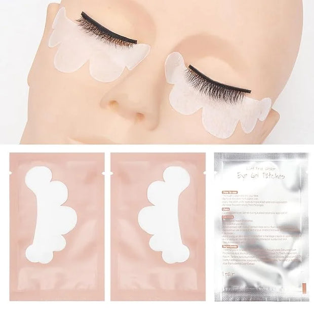 100 Pair Eye Under Gel Pads Eyelash Extensions Patches,Lash Extension Lint Free Under Hydrogel Eye Mask Pads Beauty Tools ...