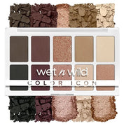wet n wild Color Icon 10-Pan Eyeshadow Makeup Palette, Brown Nude Awakening, Long Lasting, Shimmer, Metallic, Glittery, Ma...