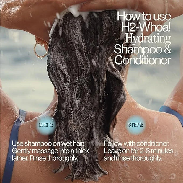 Eva NYC H2-Whoa Hydrating Shampoo, Inflused with Hyaluronic Acid and Voilet Rice Water, 8.8 fl oz - Product Image