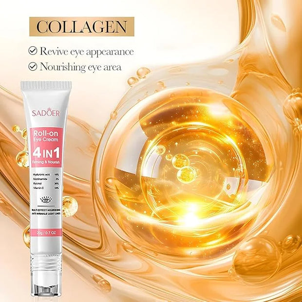 Eye Cream with 30% Retinol, 10% Hyaluronic Acid, 5% Nicotinamide, 10% Vitamin C for Puffy Bags Fine Lines Dark Circles Wri...