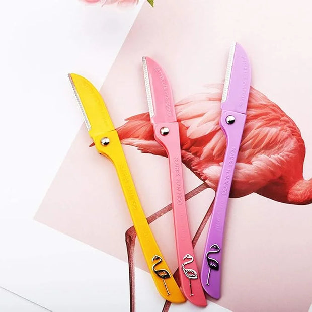 Limo Eyebrow Razor, Facial Hair Trimmer, 6 PCS - Purple+Yellow+Pink, Women's Facial Hair Maintenance, Sensitive Skin, Mode...