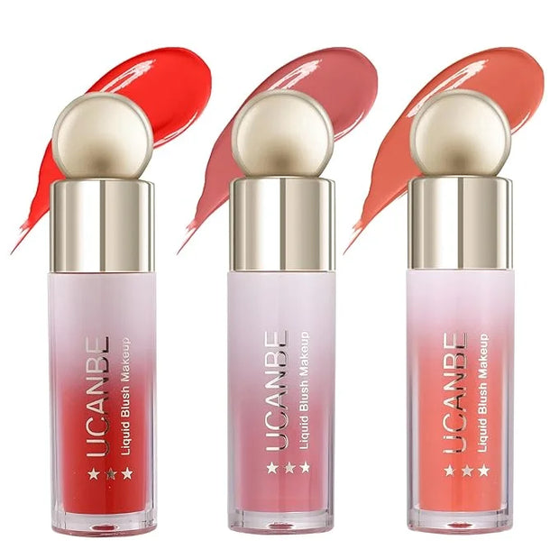 UCANBE 3 PCS Liquid Blush Makeup Kit, Soft Cream Face Blush for Cheeks, Dewy Cheek Tint, Easy to Blend & Light Weight Face...