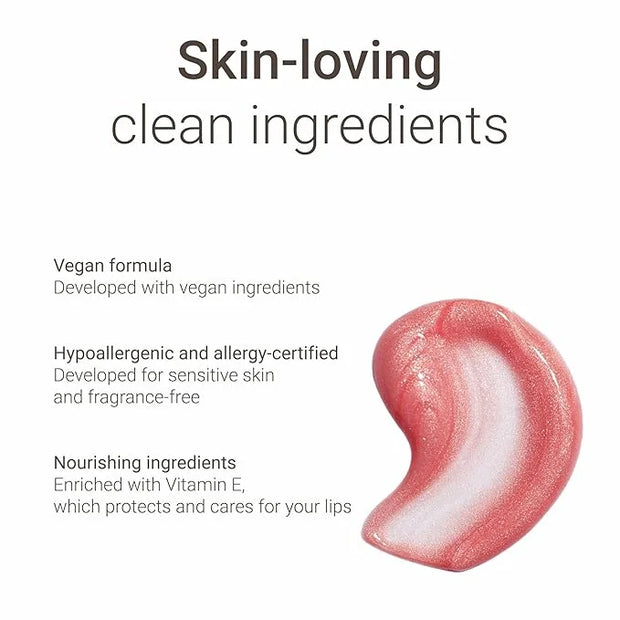 Lipglace - Hypoallergenic Vegan Lip Gloss - Fragrance Free & Allergy Certified - Non Sticky & Moisturizing Lipgloss - Anti...