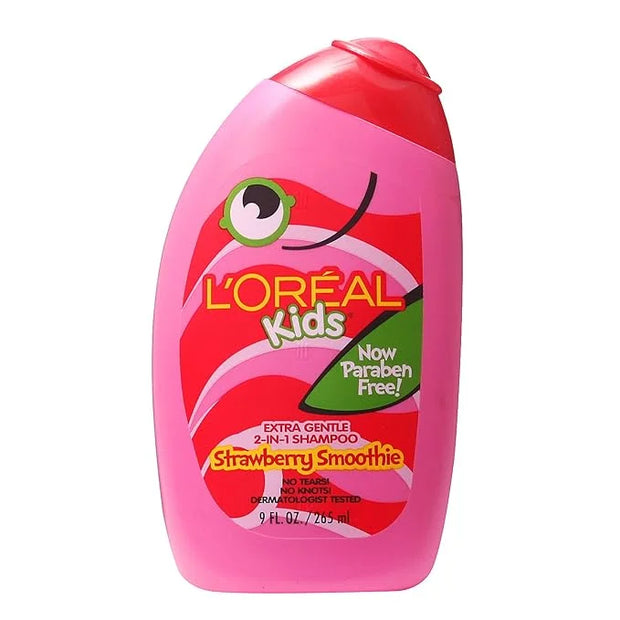 L'Oreal Kids Extra Gentle 2-in-1 Shampoo, Strawberry Smoothie, 9 fl; oz. - Product Image