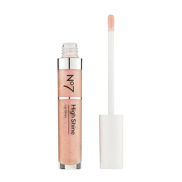 No7 High Shine Lip Gloss - Sparkling Rose - Moisturizing, High-Shine Lip Gloss with Jojoba Oil for Lips - Hydrating, Longw...