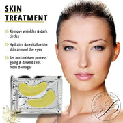 32 Pairs 24K Gold Under Eye Patches with 4 pieces of Lip Mask, Anti-Aging Eye Mask, Under Eye Mask Dark Circles and Puffin...